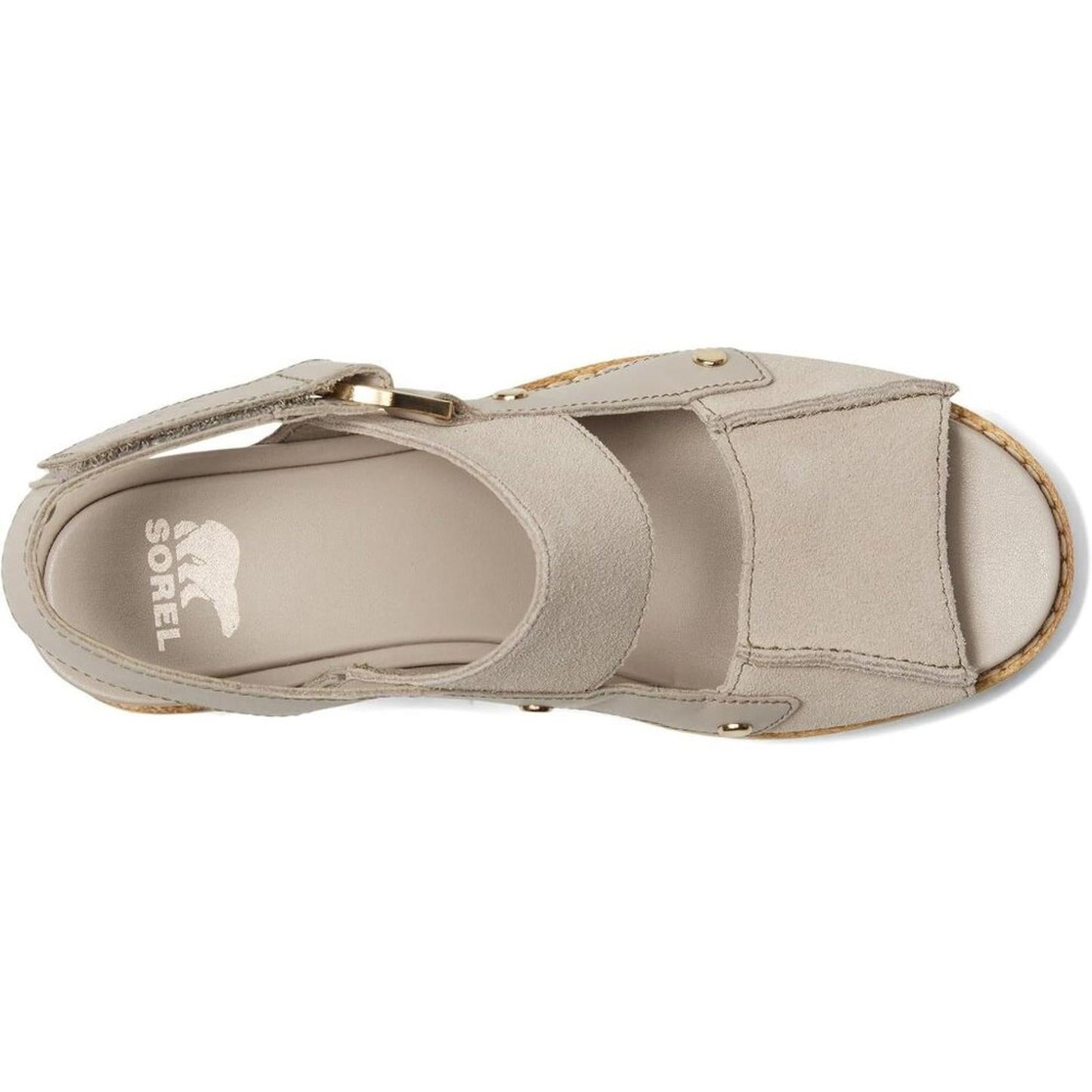 Joanie IV Crushed Clay Suede Leather Wedge Sandals