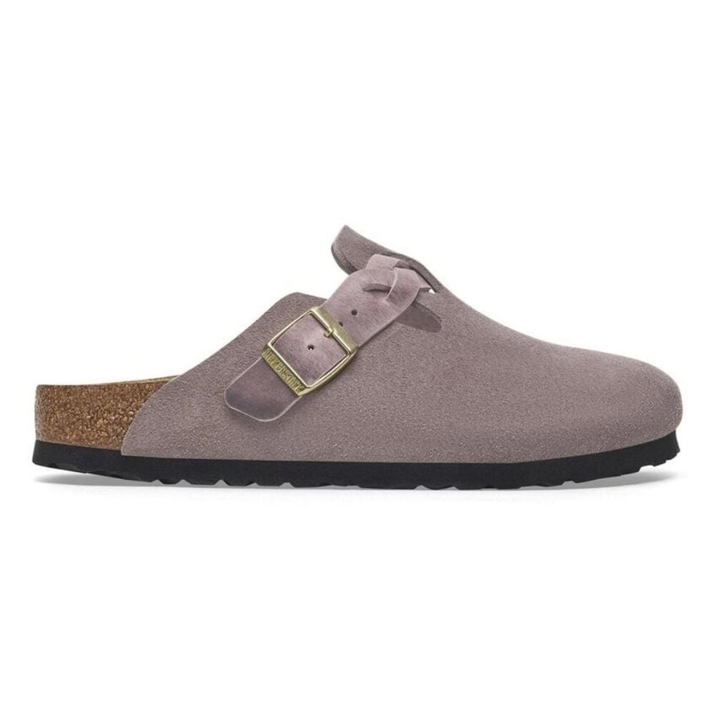 Boston Braided Faded Purple Suede Leather Clogs
