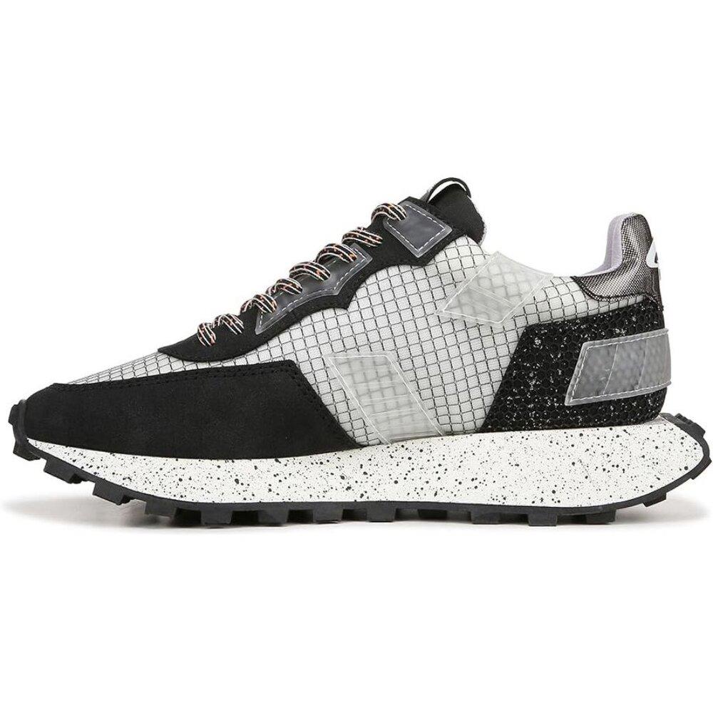 Devyn Black White Lace Up Sneakers