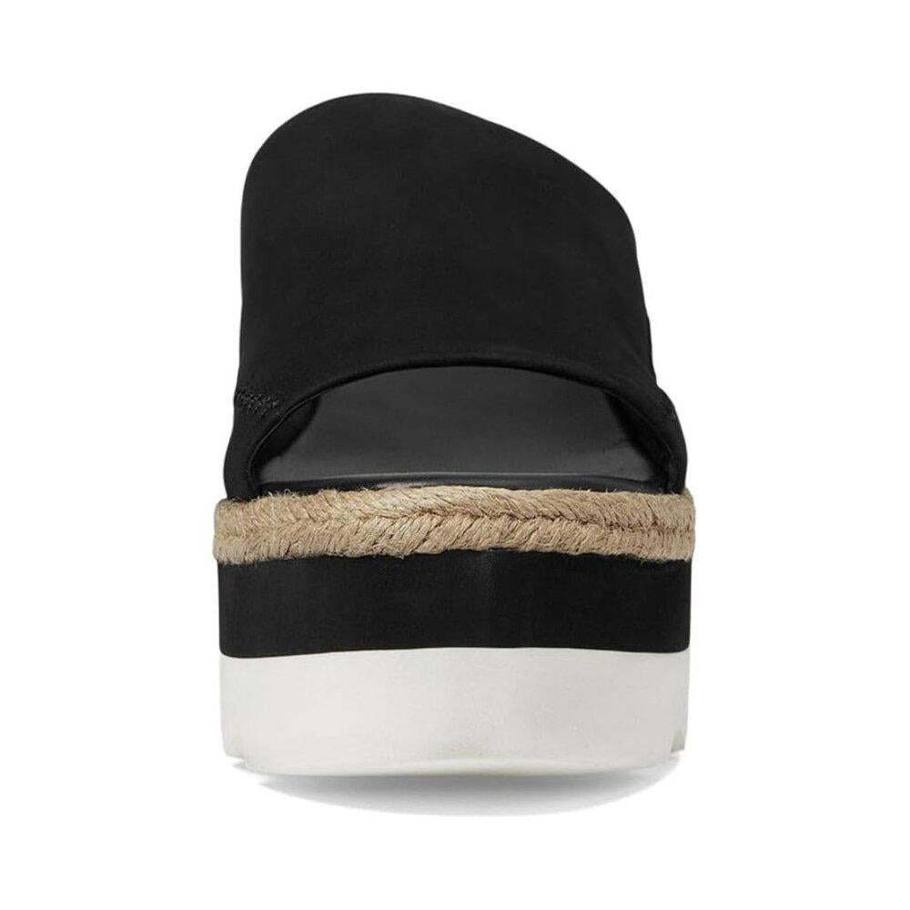 Free People Sandals Santorini Black Leather Platform Slides