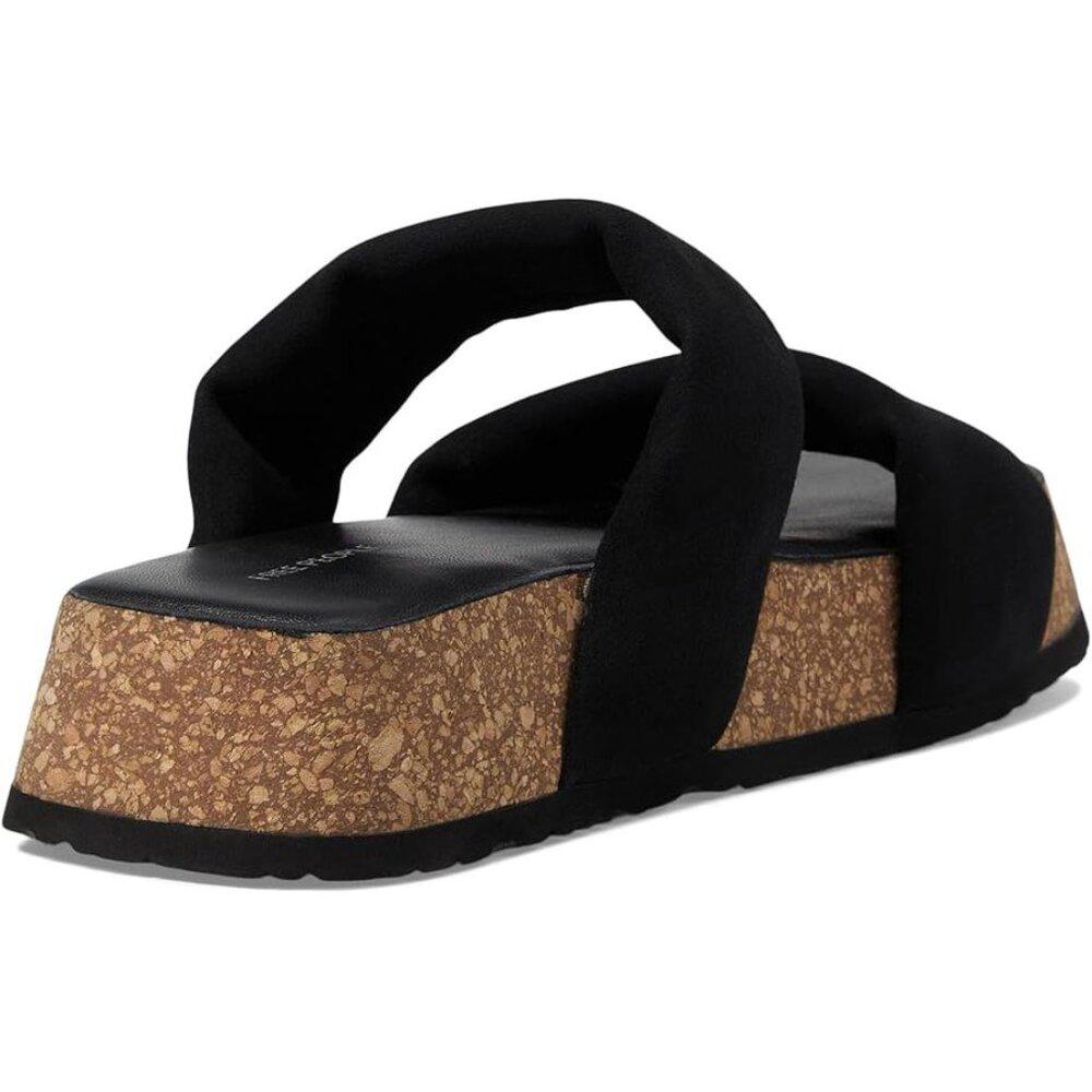 Free People Sandals Fairmount Black Leather Platform Shoes