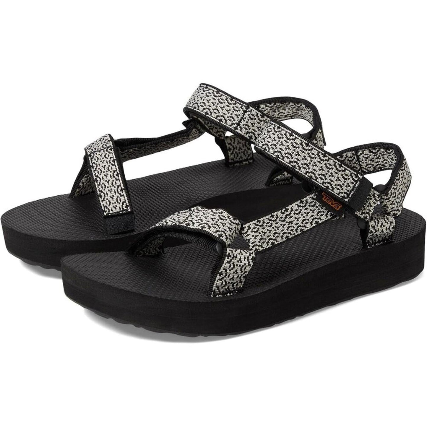 Midform Universal Boho White Black Strap Sandals