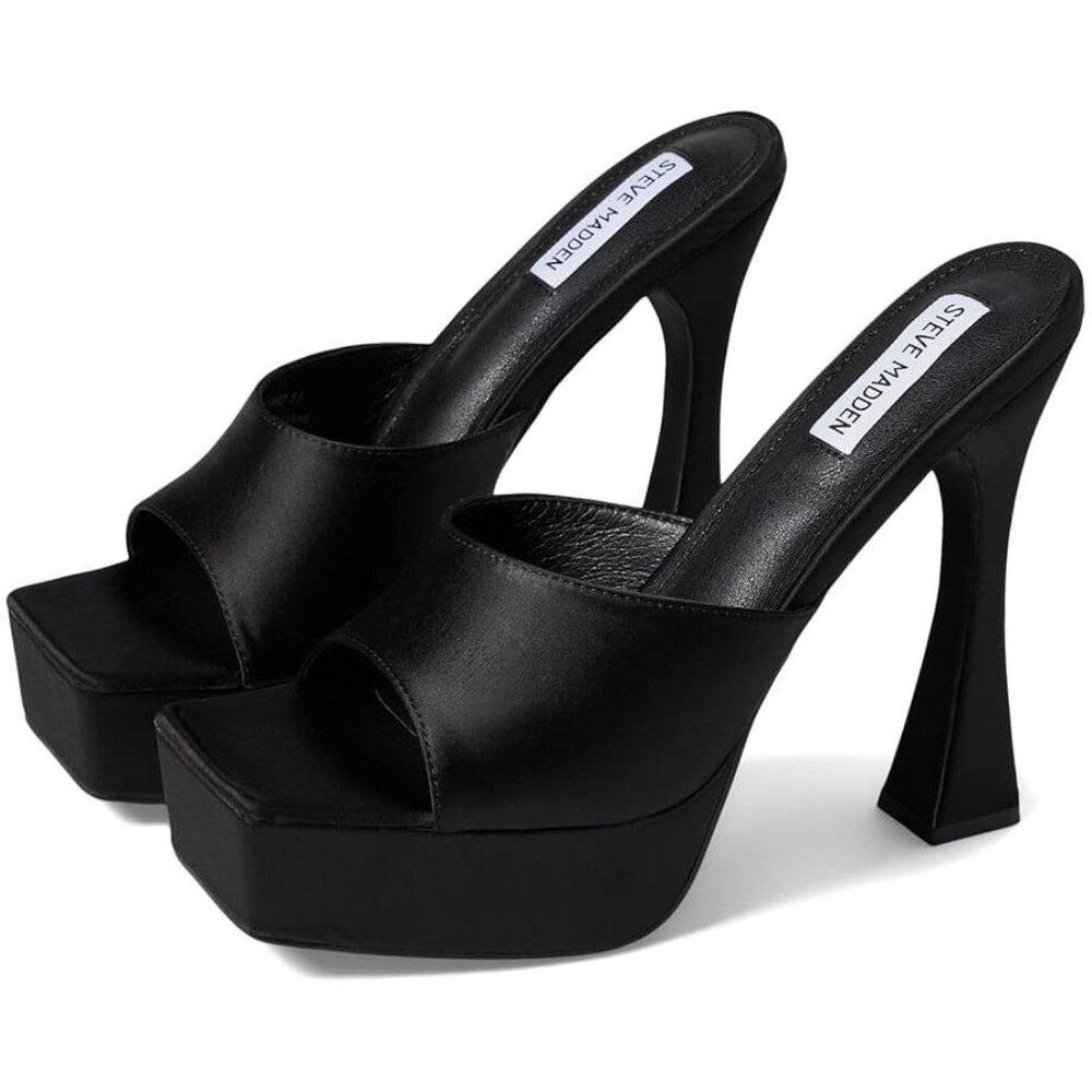 Vineyard Black Heeled Sandals