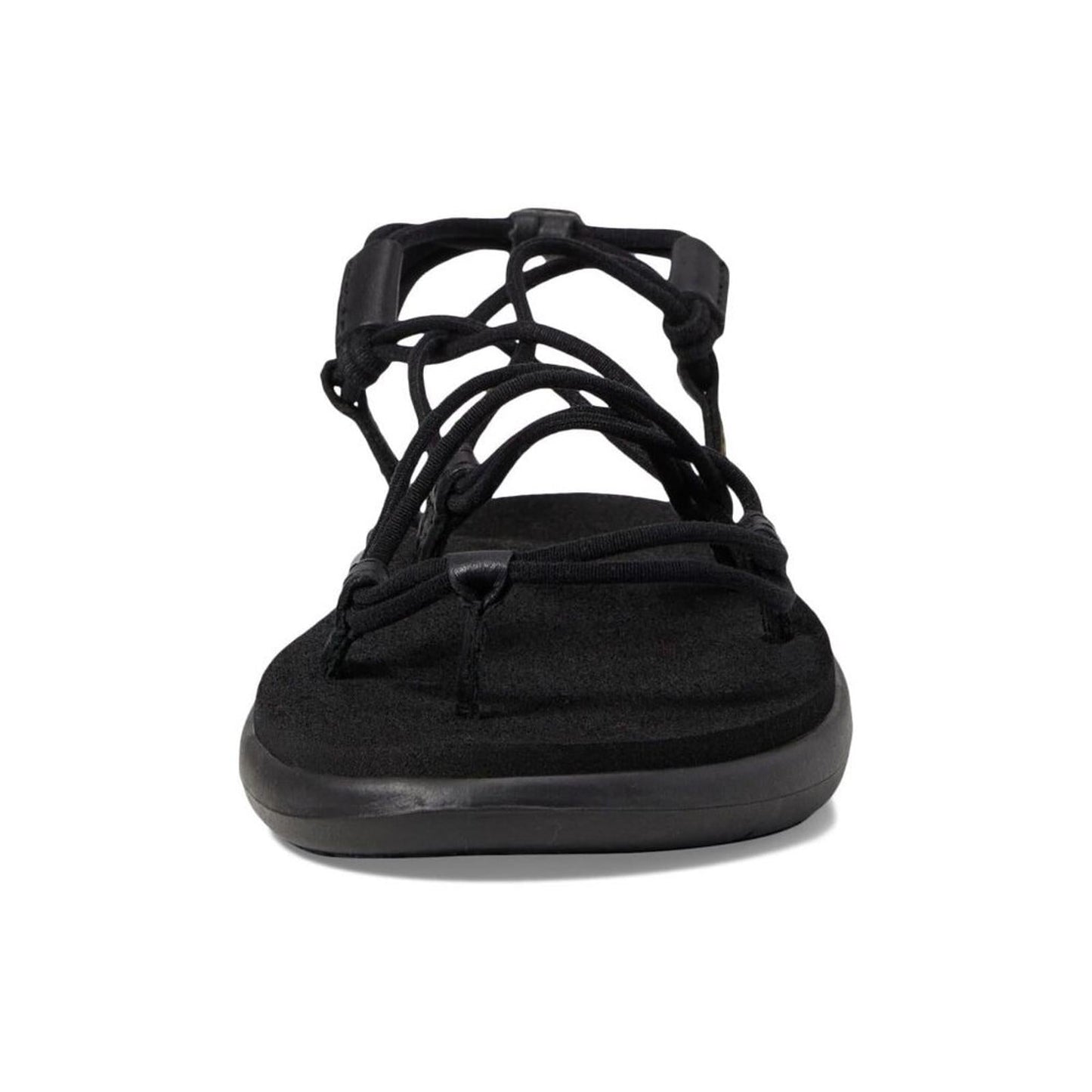 Voya Infinnity Black Elastic Lace Sandals