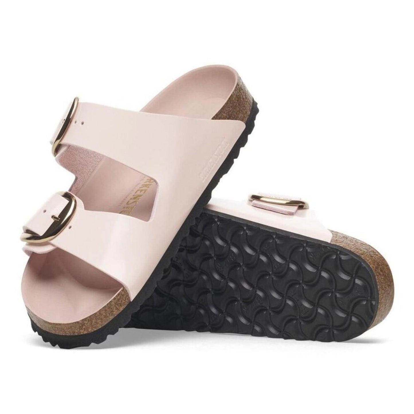Arizona High-Shine Light Rose Buckle Sandals