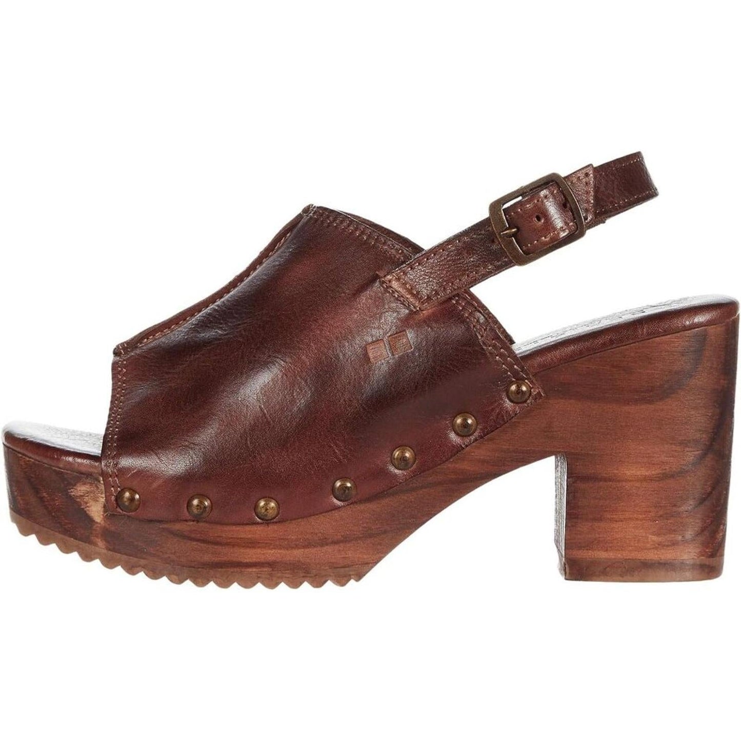 Marie Teak Dip-Dye Leather Heeled Sandals