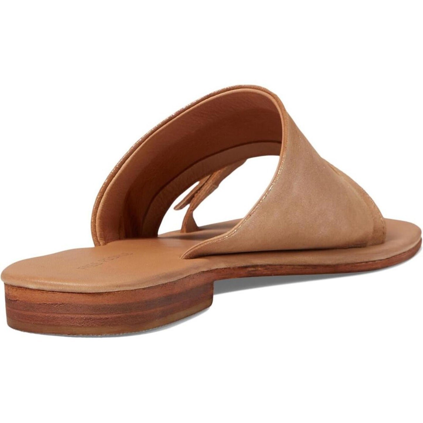 Mila Minimal Rose Tan Leather Slide Sandal