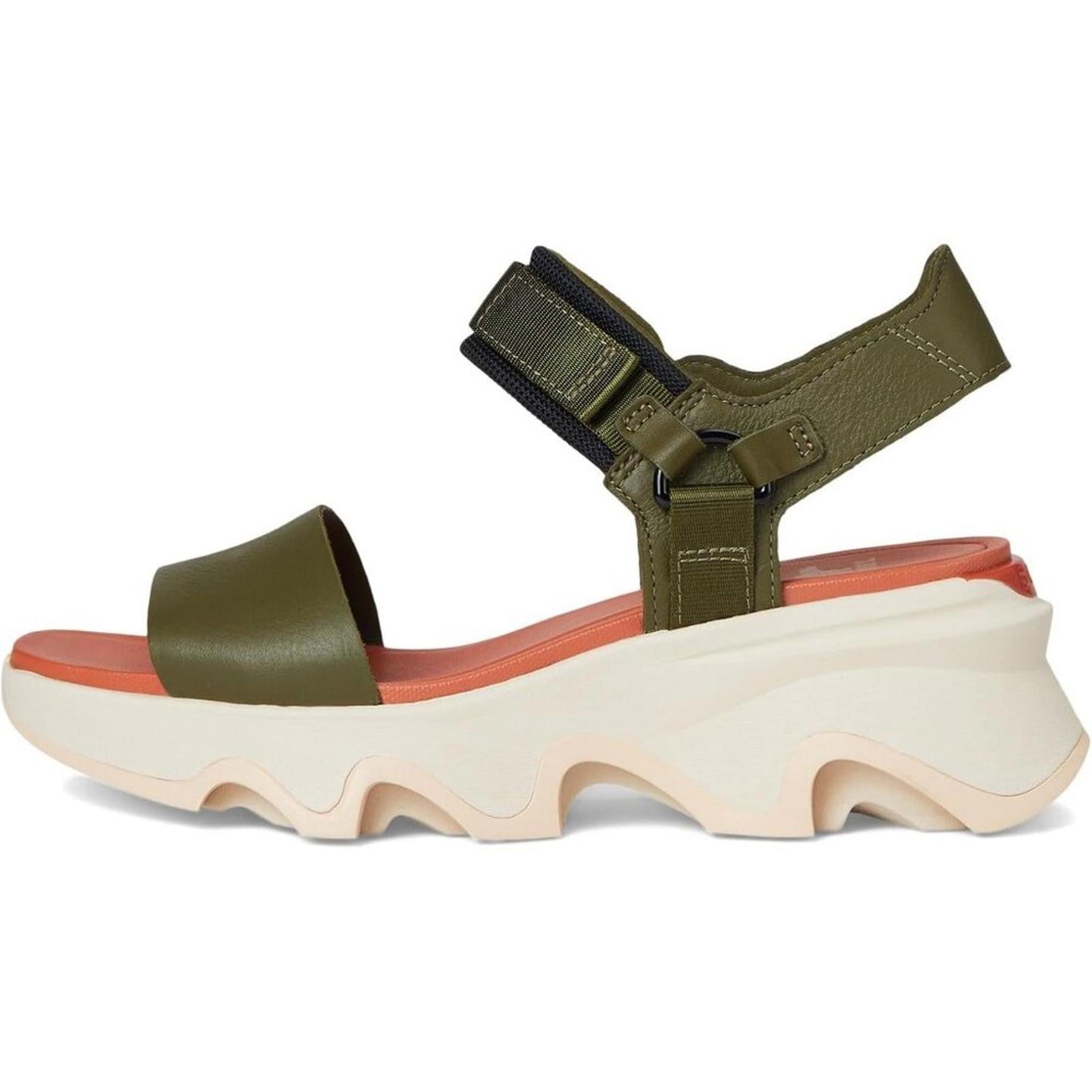 Kinetic Impact Utility Green Pearlescent Y-Strap High Sandals