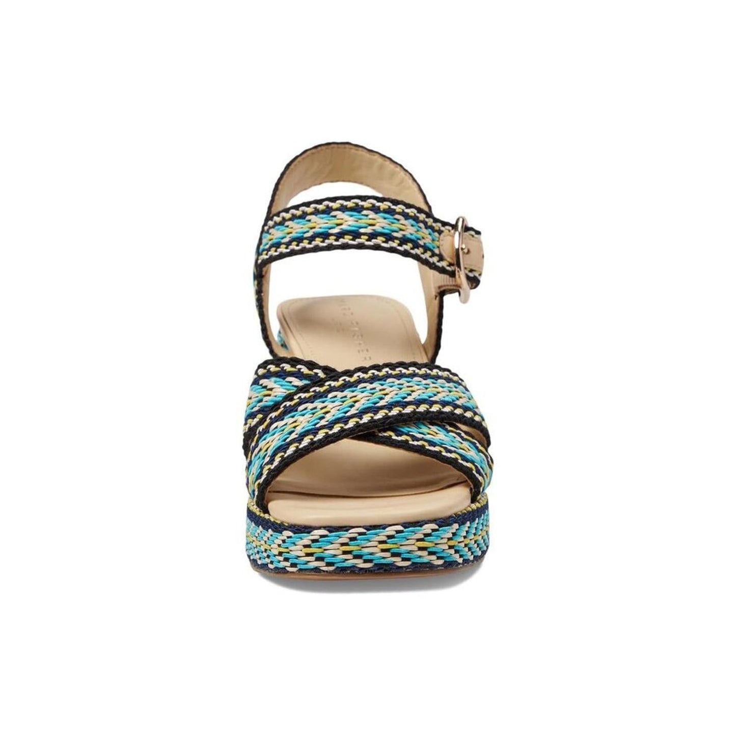 Gemmi Blue Multi Heeled Sandals