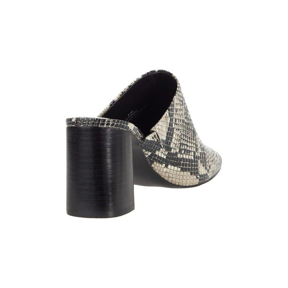 Fanna Black Natural Heeled Mules