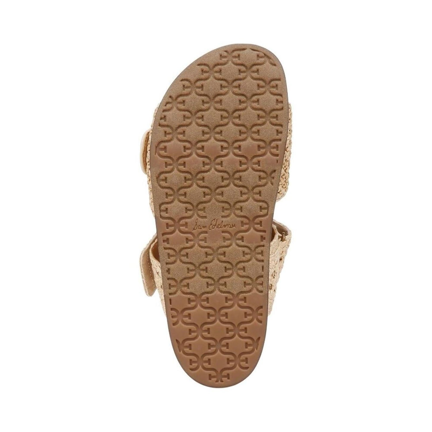 Regan Natural Embellished Flat Slide Sandals