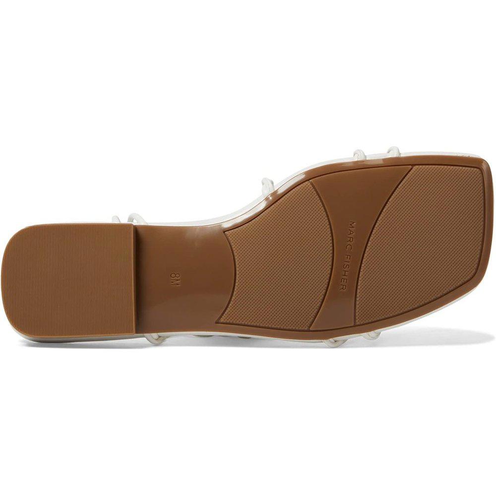 Lakita White Lace Up Flat Sandals