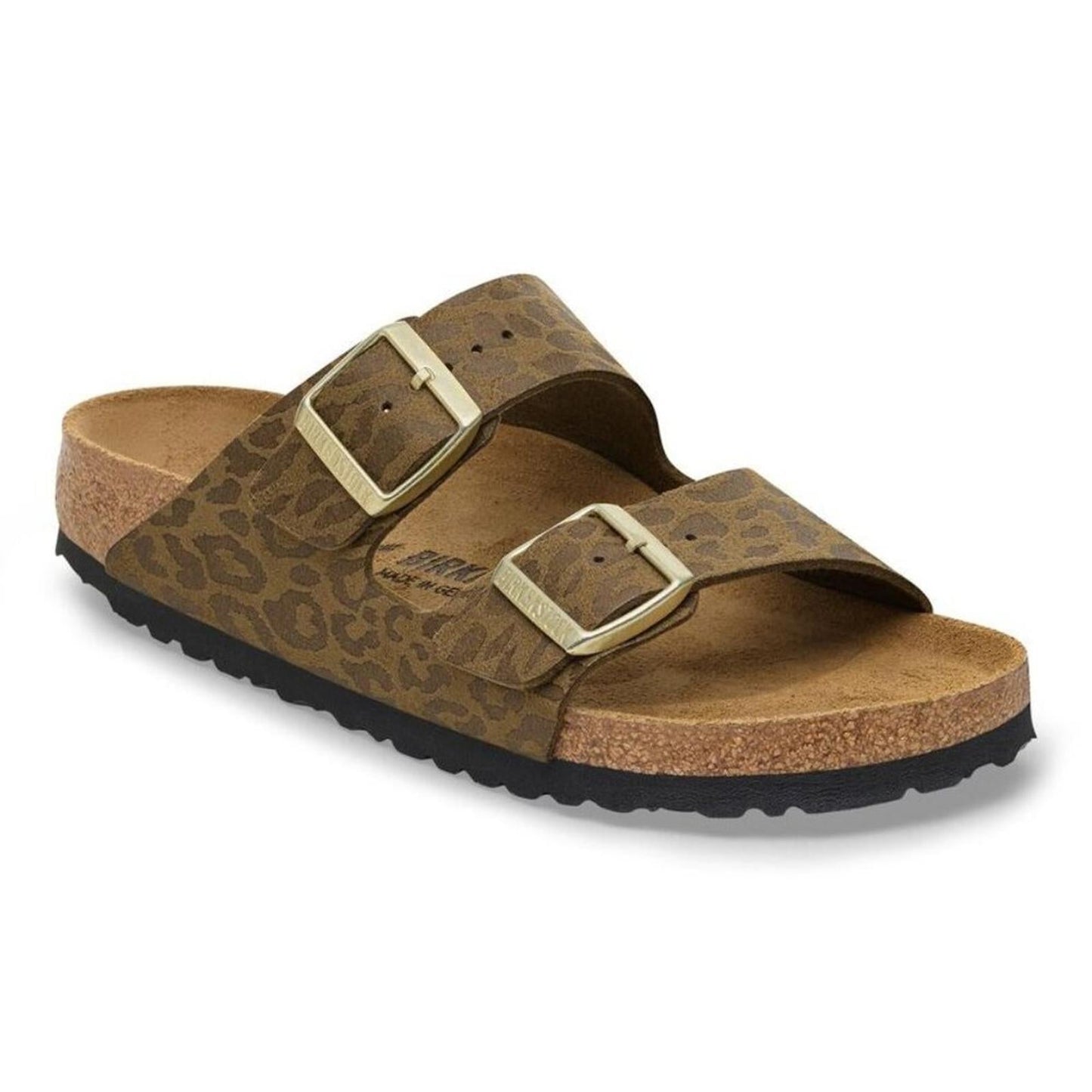 Arizona Khaki Leopard Buckle Sandals