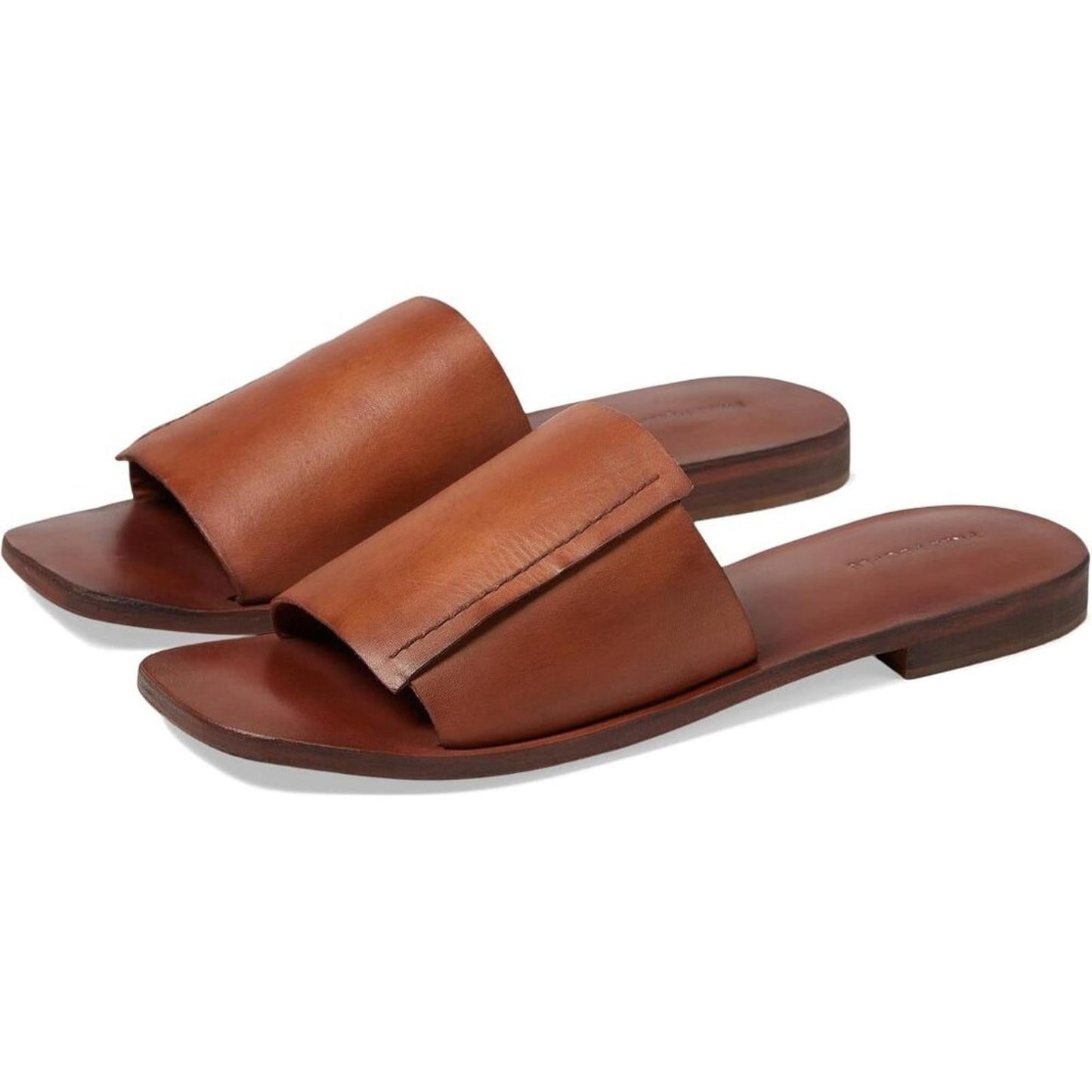 Verona Tan Leather Flat Sandals