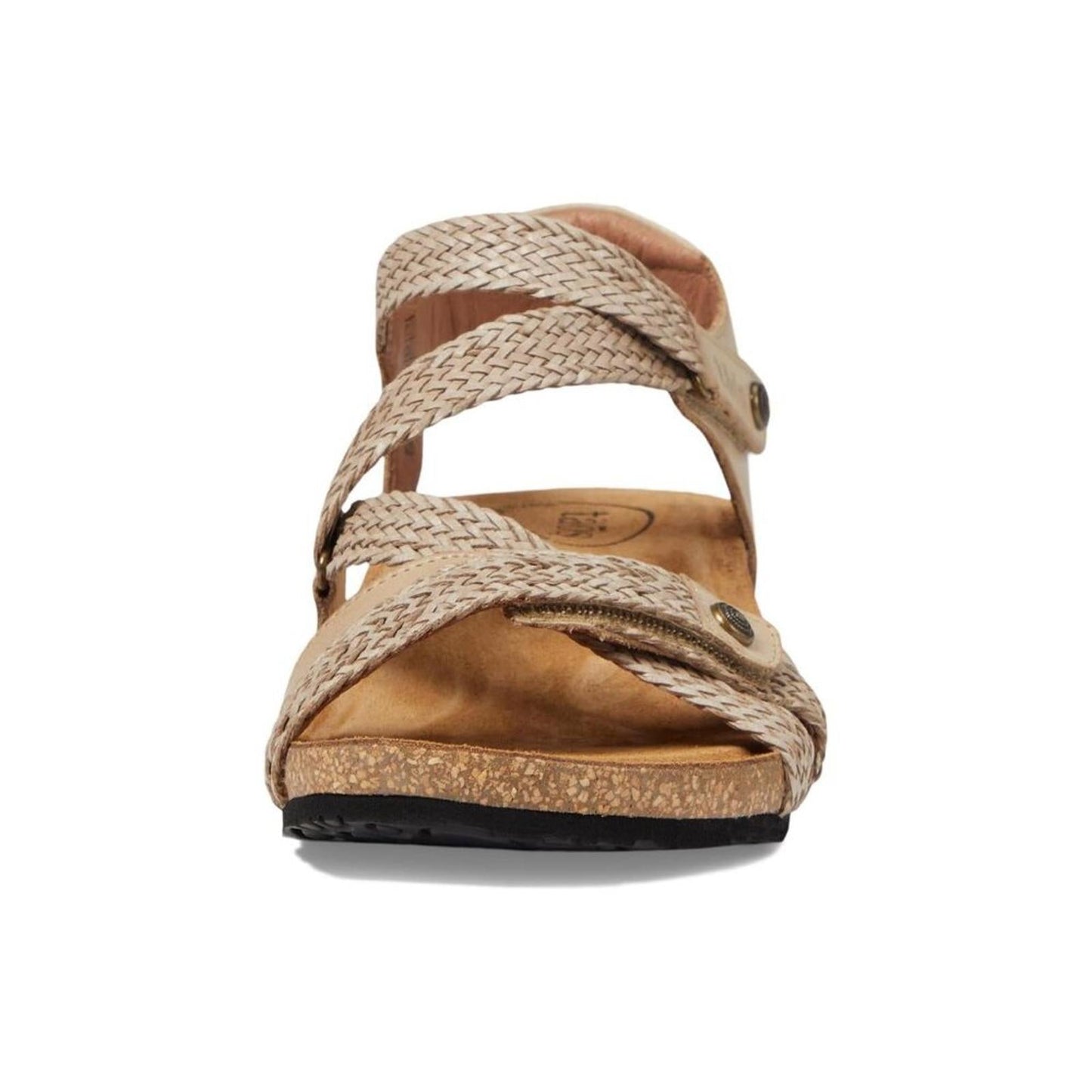 Trulie Stone Braided Leather Strap Sandals