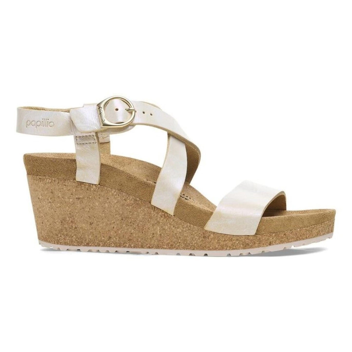 Papillio Sibyl Metallic Silver Wedge Sandals