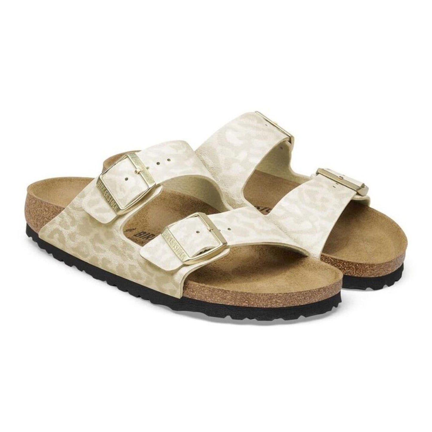 Arizona Eggshell Animal Print Buckle Sandals