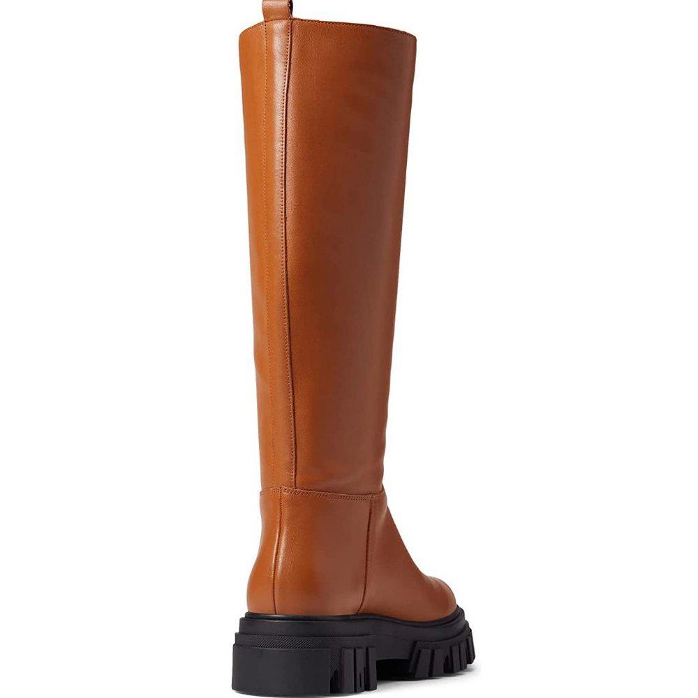 Malena Leather Knee High Booties
