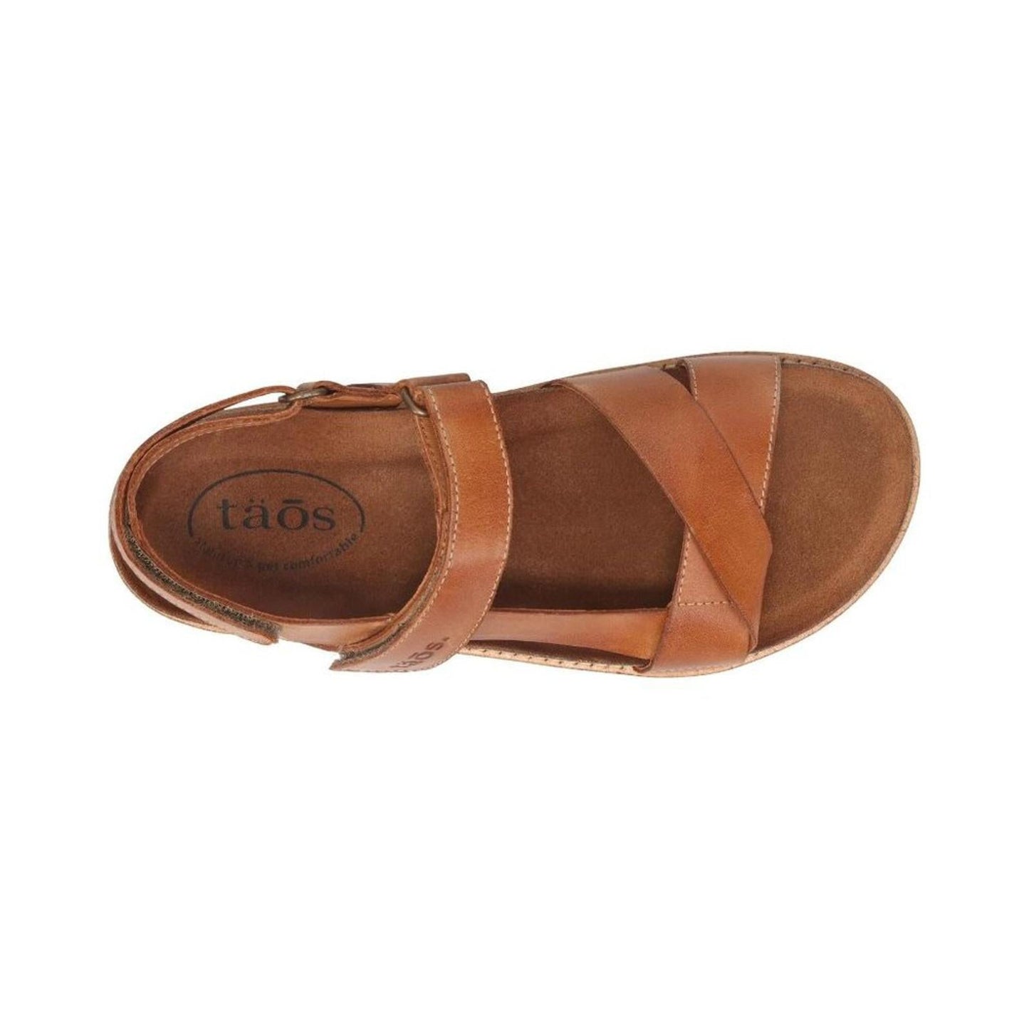Sideways Caramel Leather Sandals