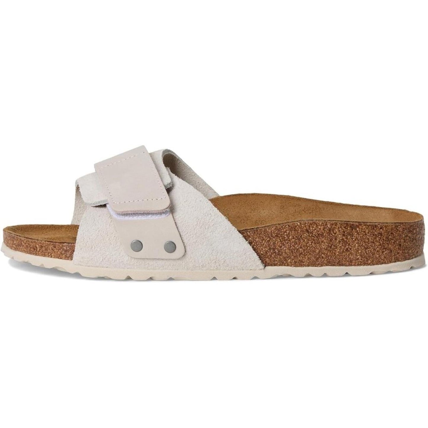 Oita White Suede Slide Sandals
