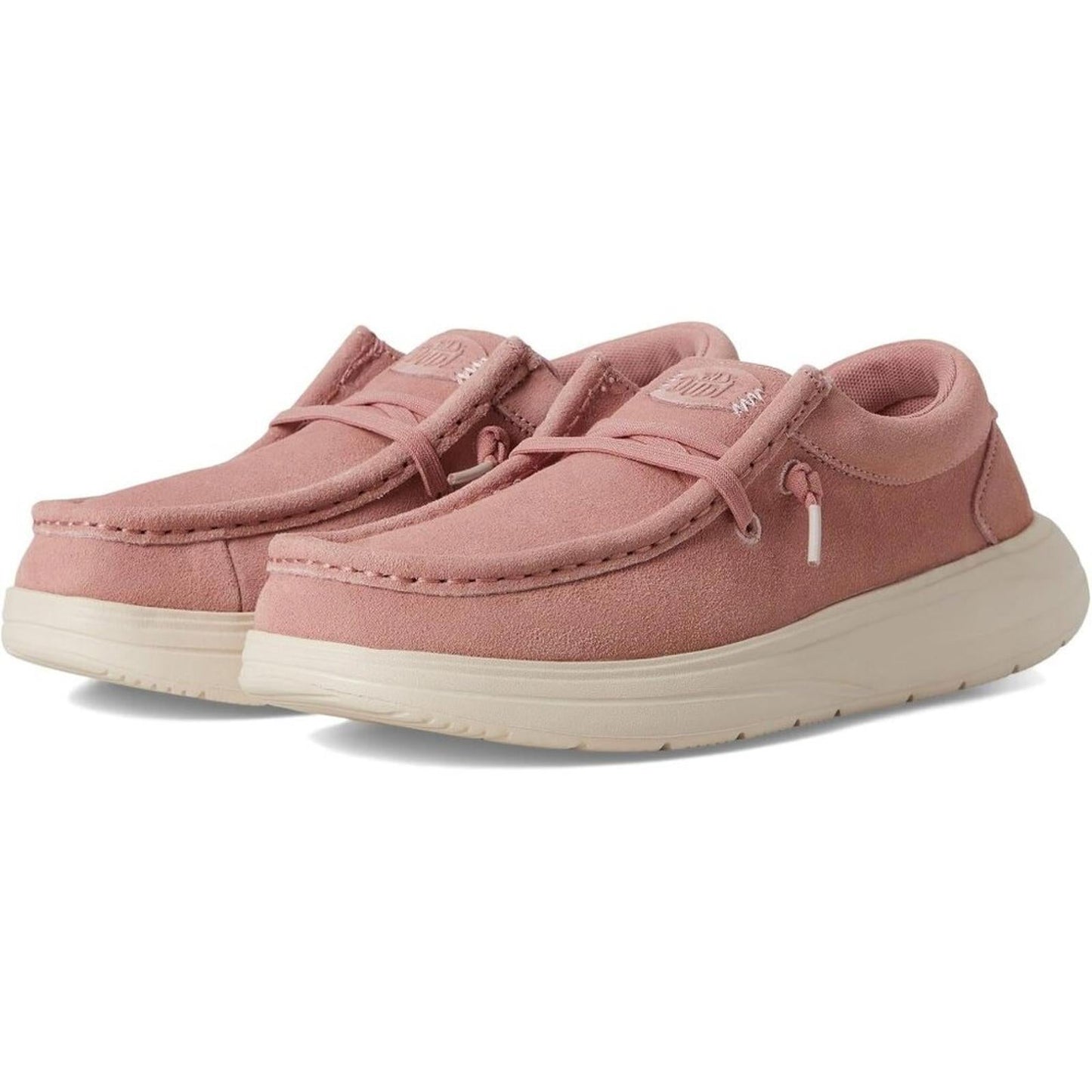 Wendy Rose Pink COMF Suede Lace Up Casual Shoe