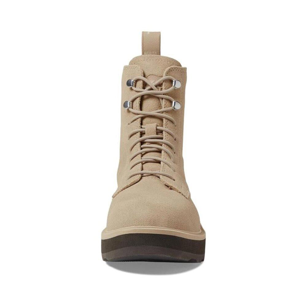 Hi Line Camel Buff Leather Lace Up Hiker Boot