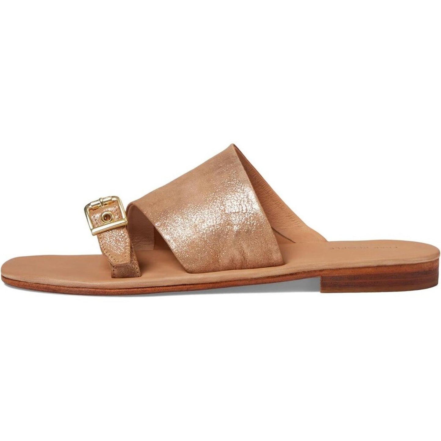 Mila Minimal Rose Tan Leather Slide Sandal