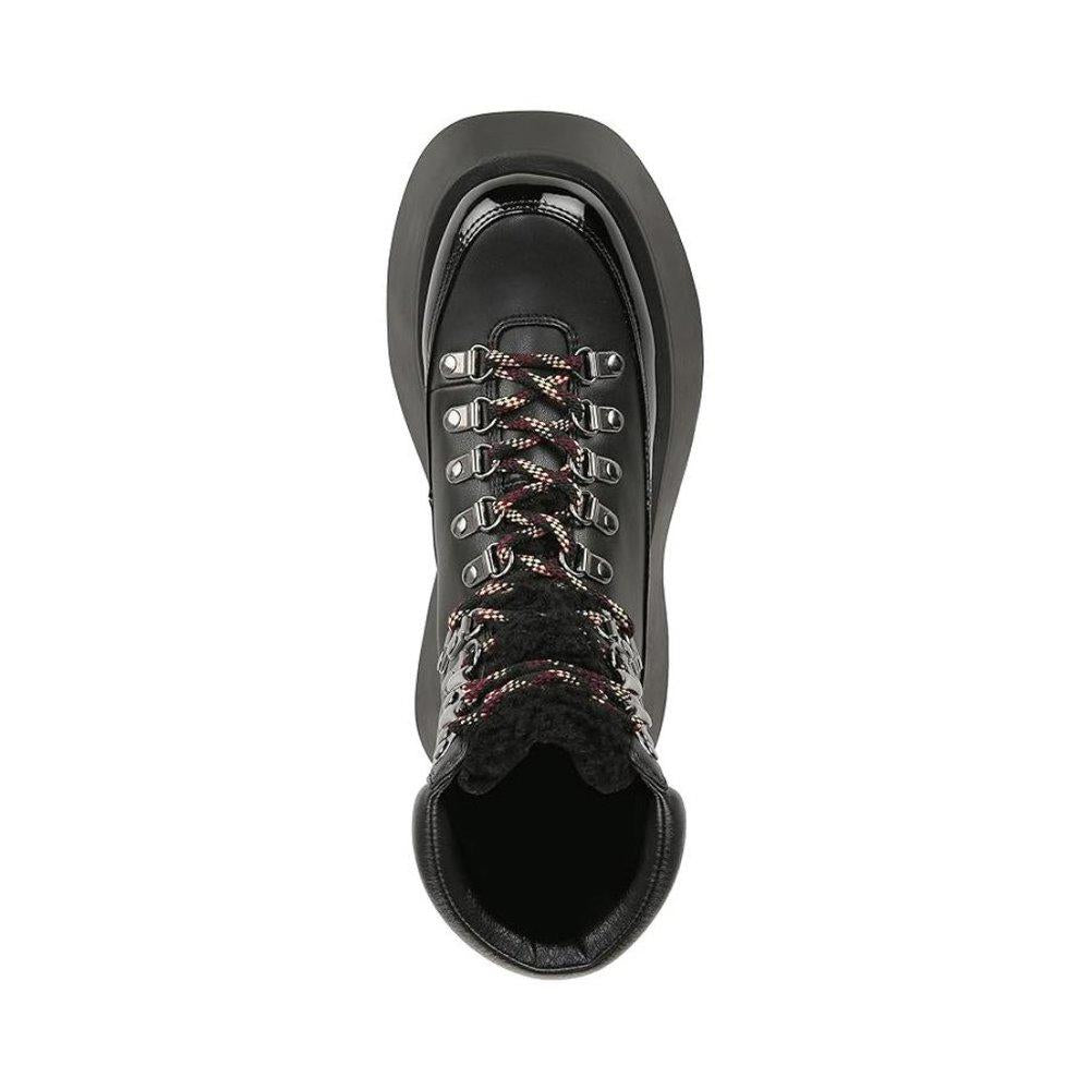 Gail Black Lace Up Hiker Boots