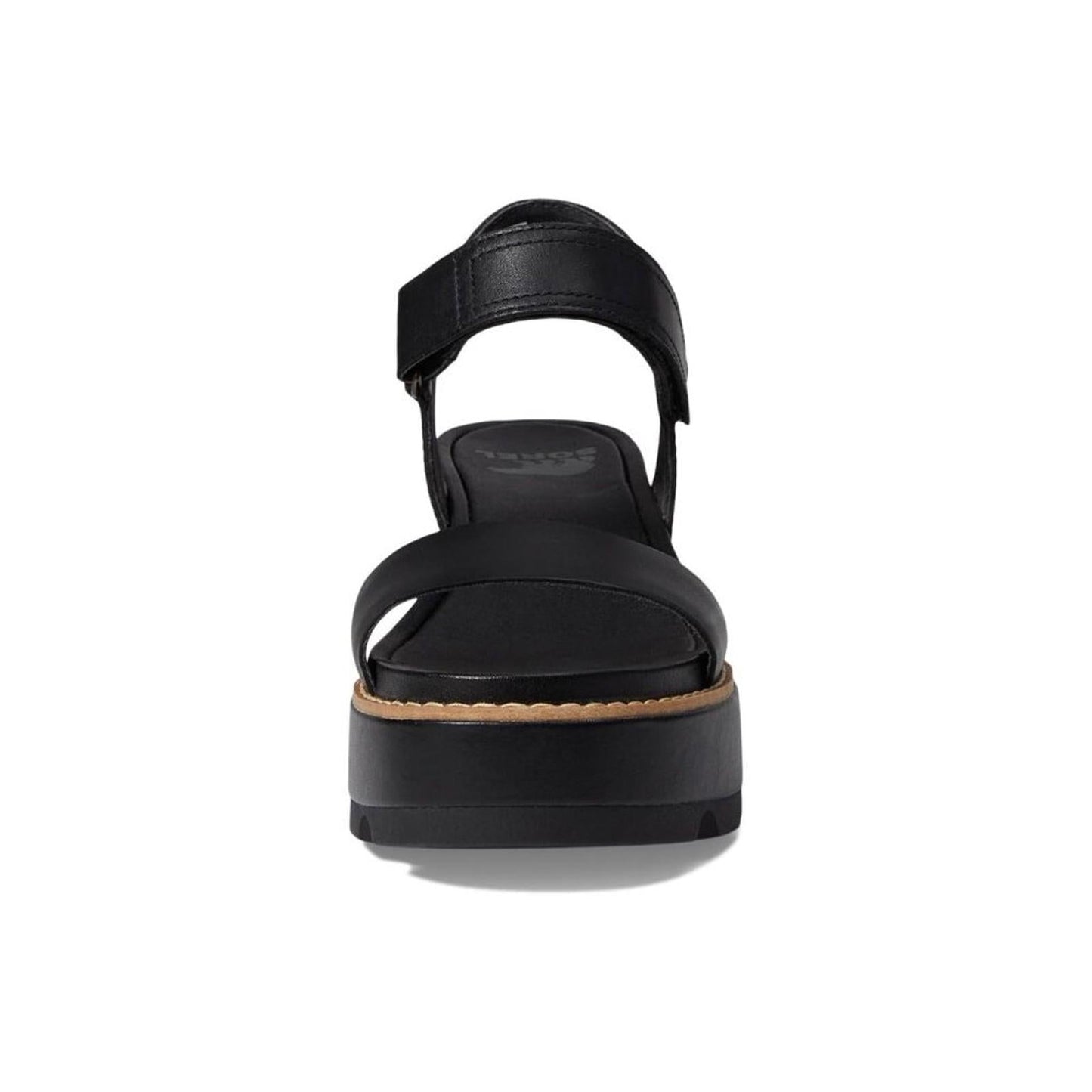 Joanie IV Black Y Strap Wedge Sandals