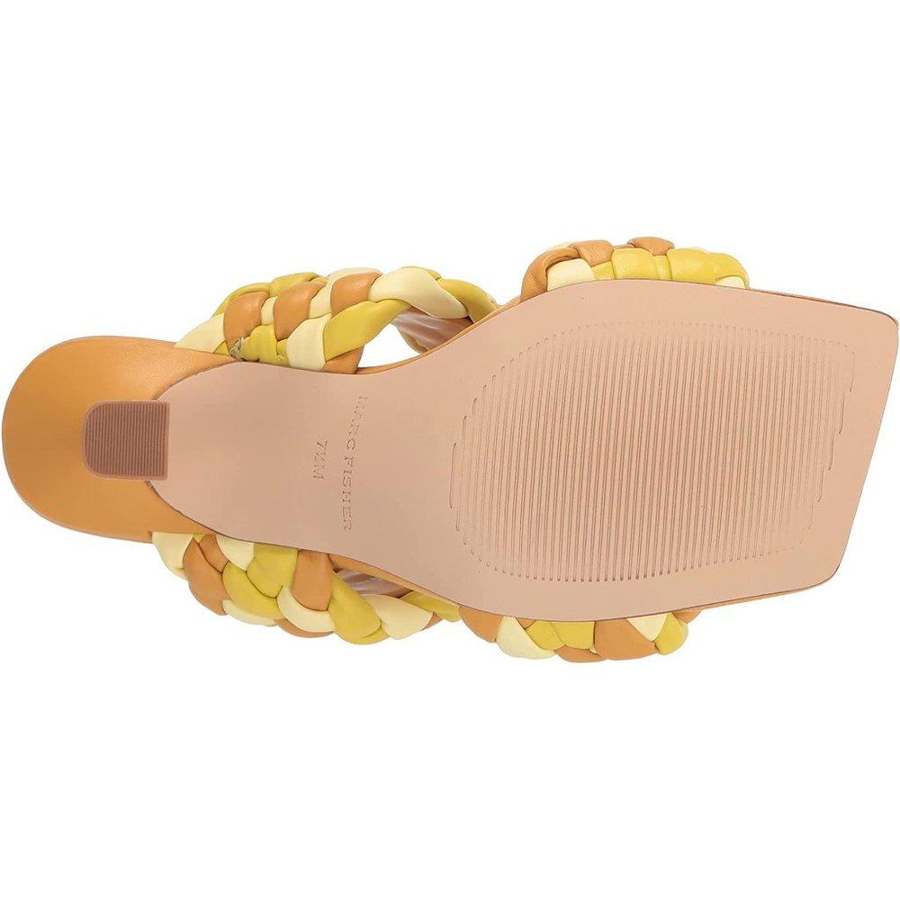 Toree Yellow Braided Heeled Sandals