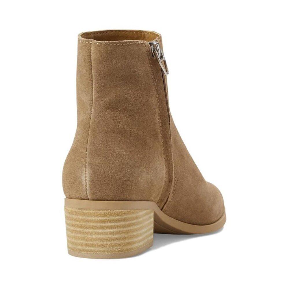 Aggie Truffle Suede Heeled Ankle Boots