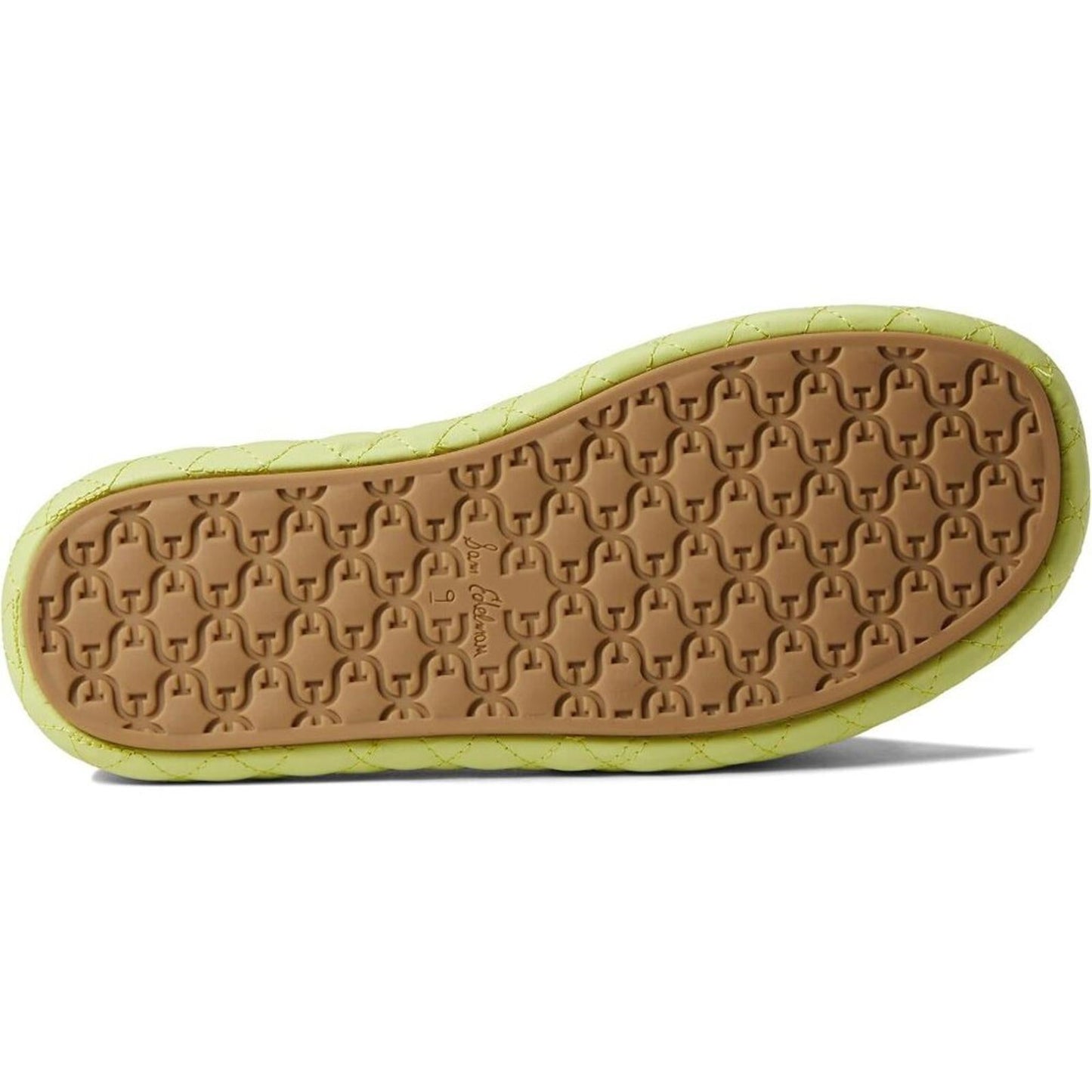 Karinda Kiwi Quilted Leather Slide Sandals