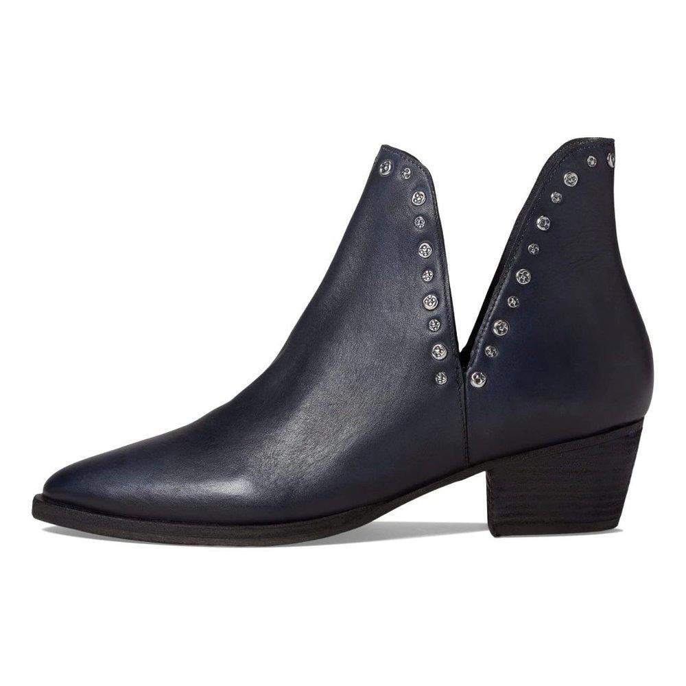 Charm Black Leather Booties