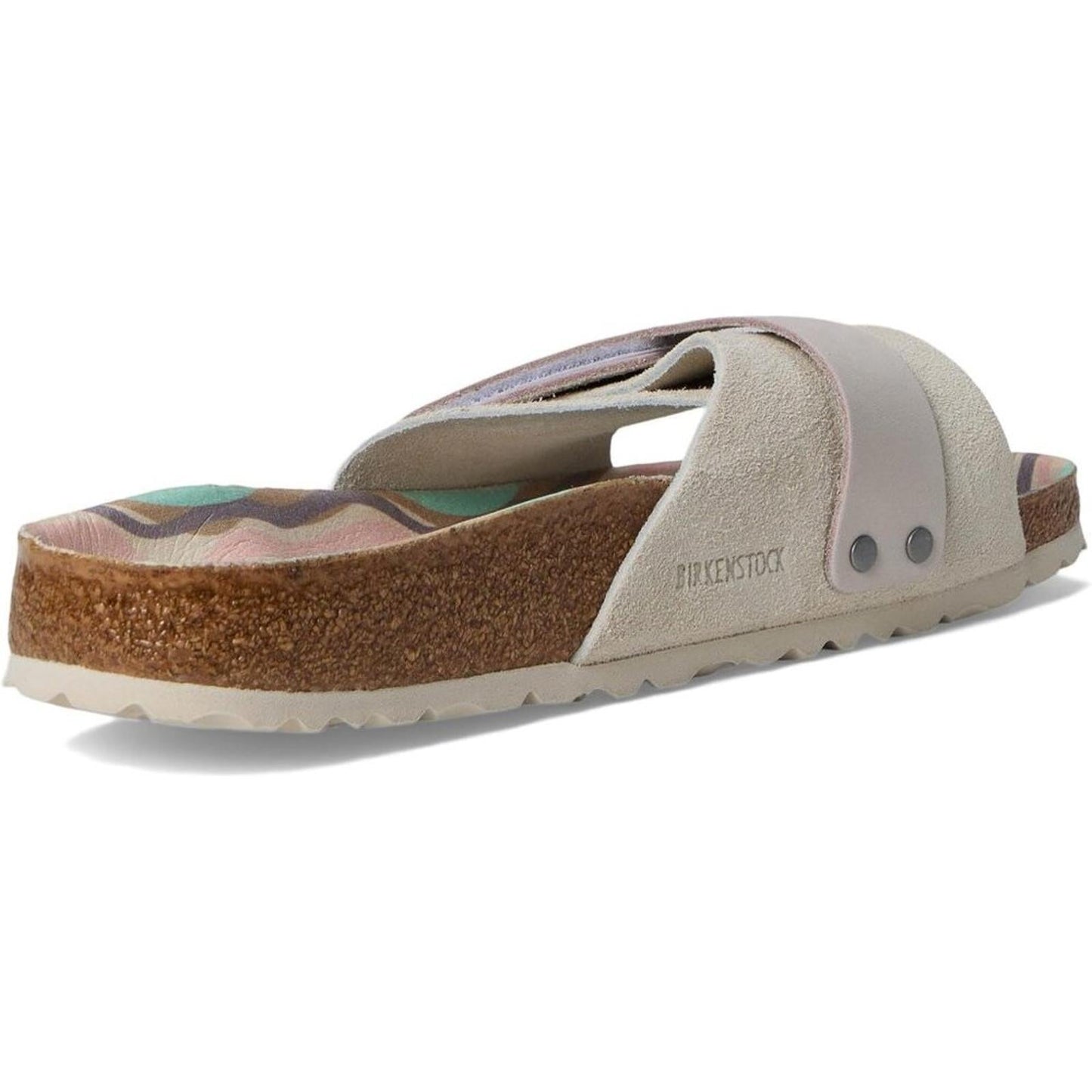 Oita Antique White Printed Footbed Sandals