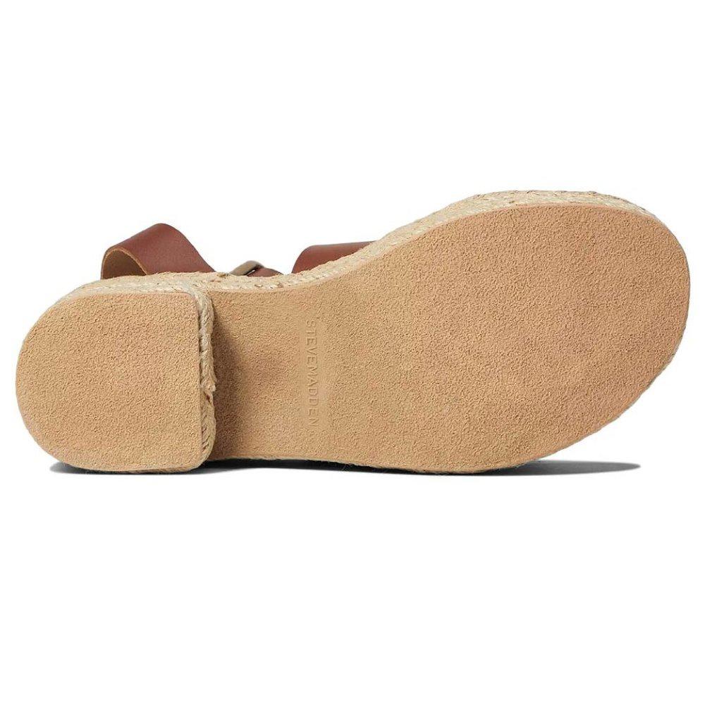 Kelton Brown Leather Platform Sandals