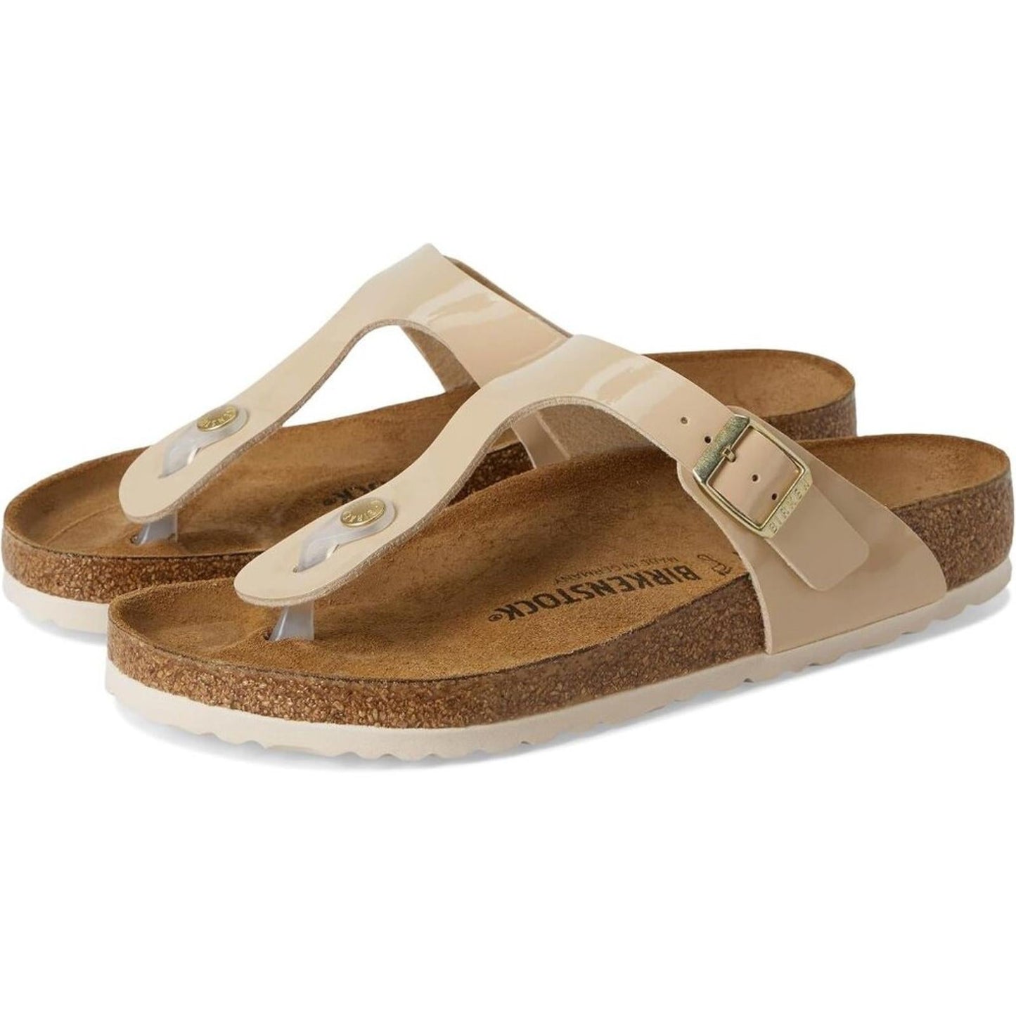 Gizeh Sand Patent Leather Sandals