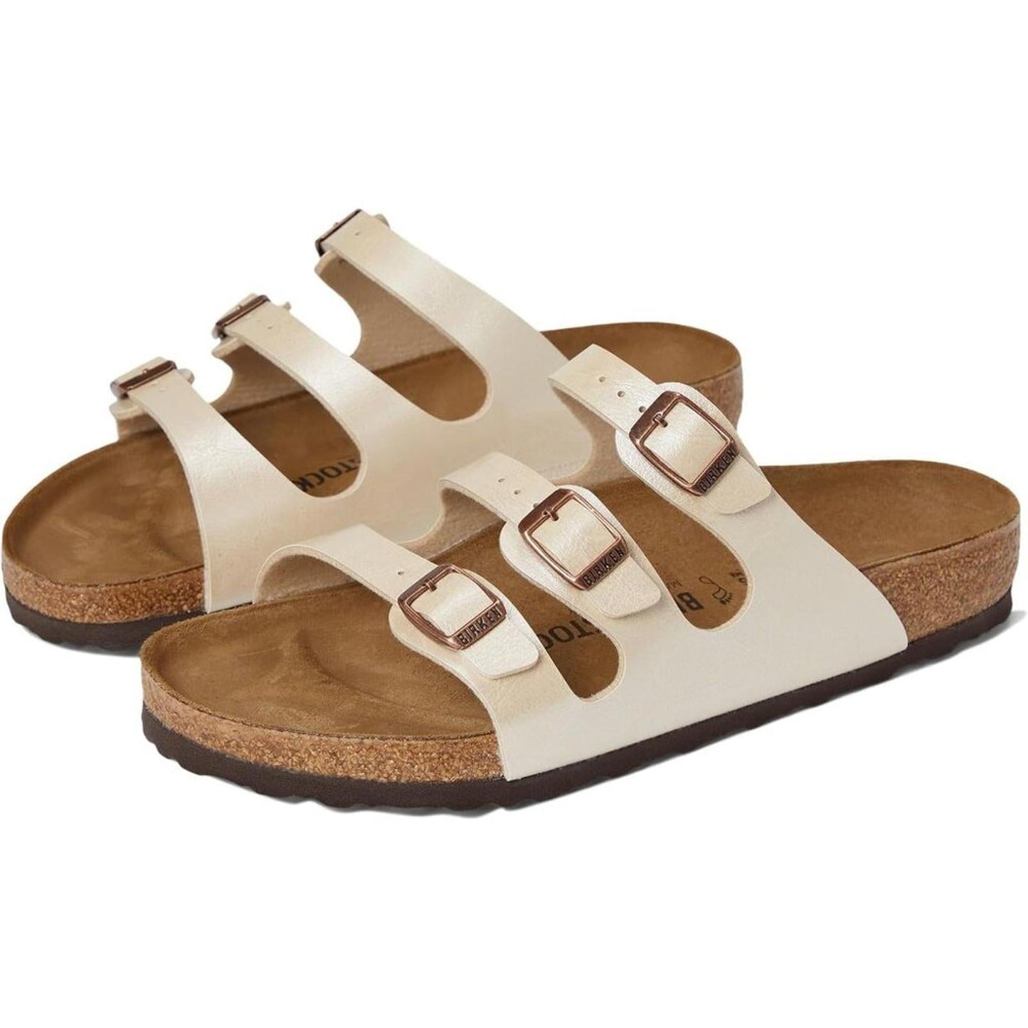 Florida Graceful Pearl White Birko Flor Sandals