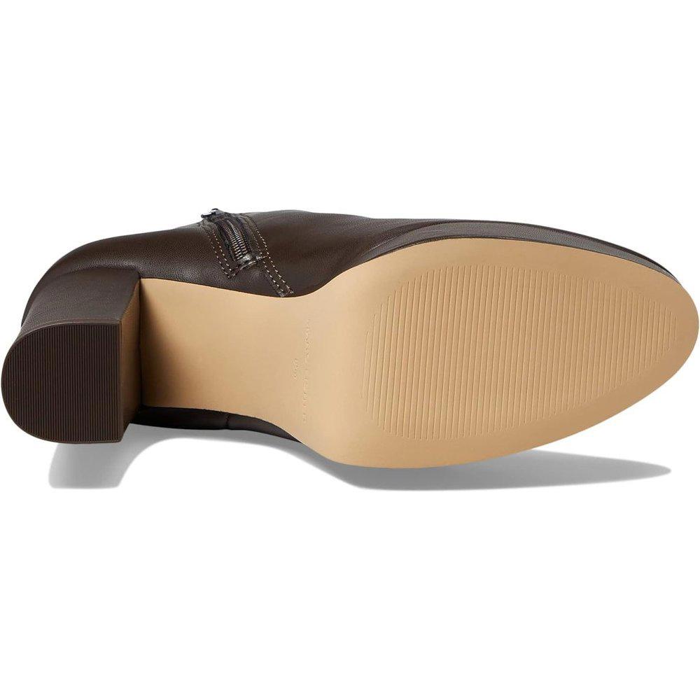 Rublia Brown Leather Heeled Ankle Booties