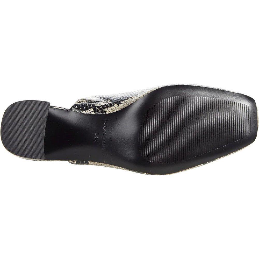 Fanna Black Natural Heeled Mules
