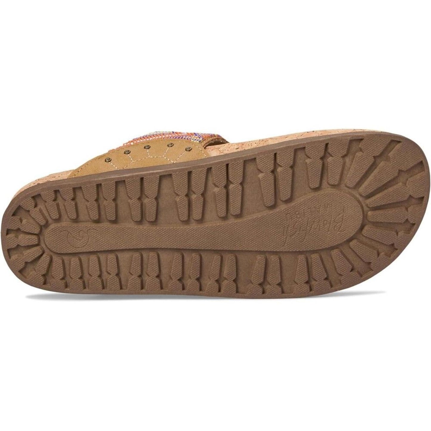 Lyric Tan Beaded Faux Nubuck Sandals