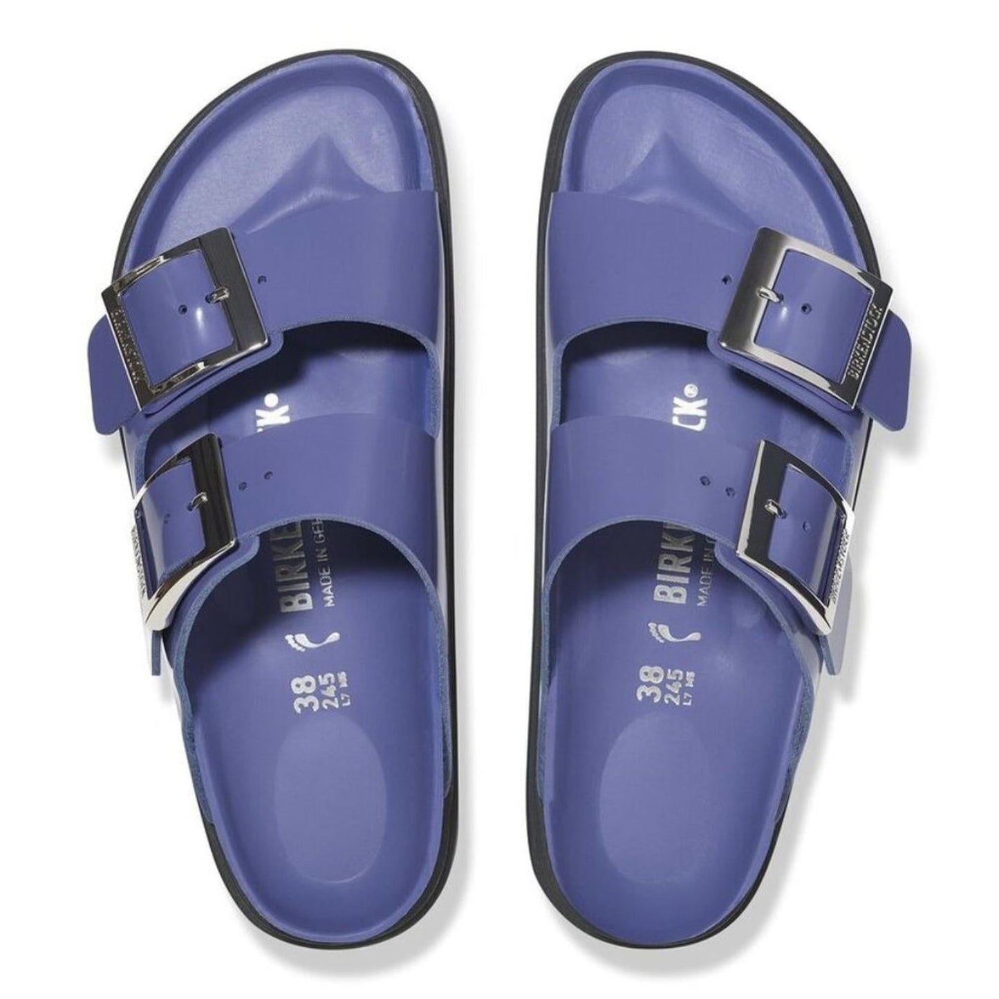 Arizona Droplet Buckle High Shine Purple Dusk Sandals