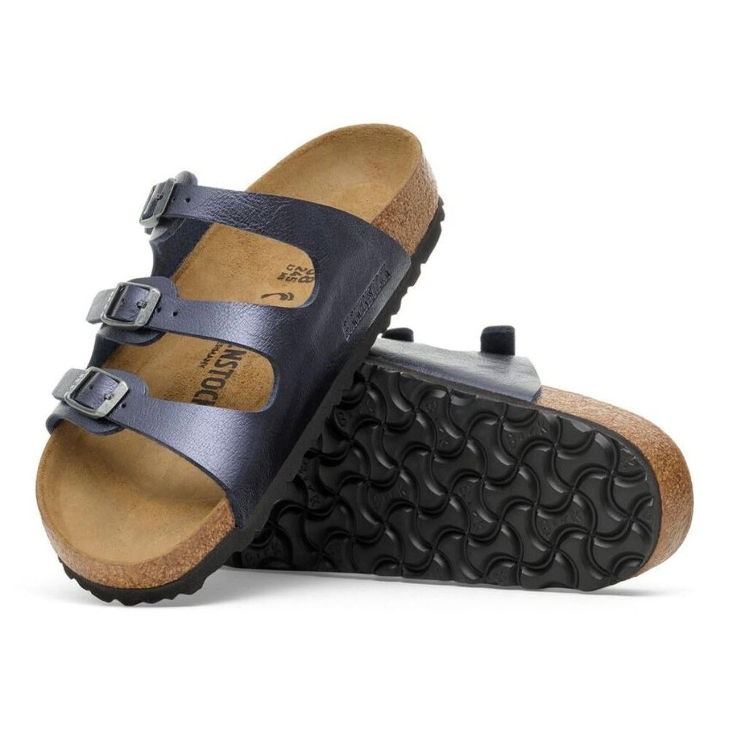 Florida Birko Flor Graceful Midnight Blue Sandals