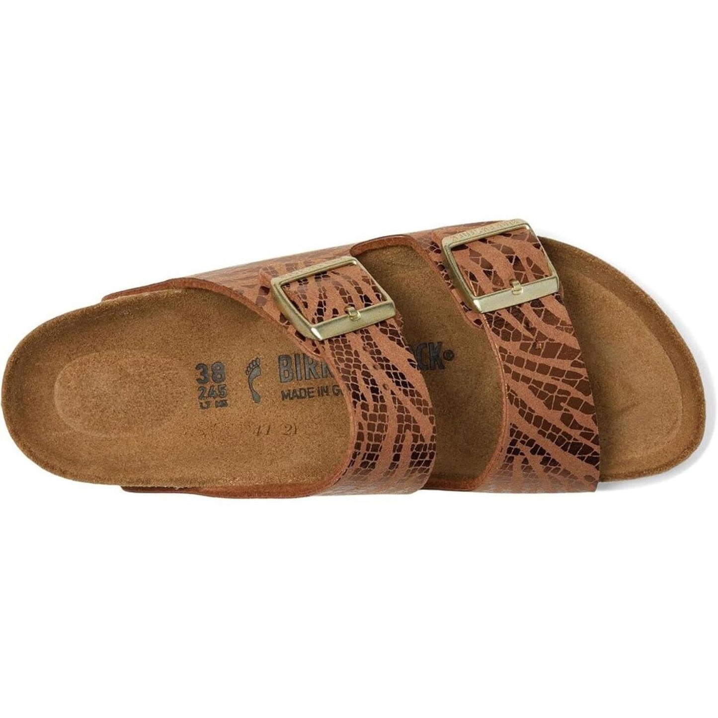 Arizona Pecan Zebra Birko Flor Sandals
