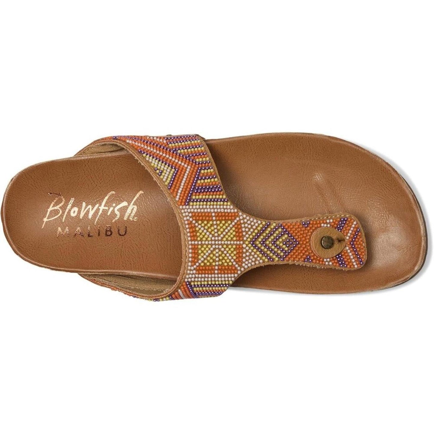 Lyric Tan Beaded Faux Nubuck Sandals