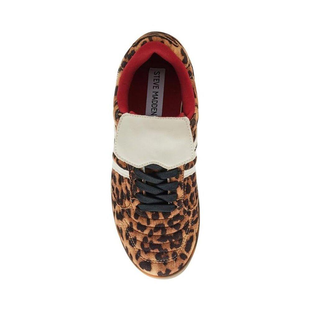 Madrid Tan Leopard Lace Up Sneakers