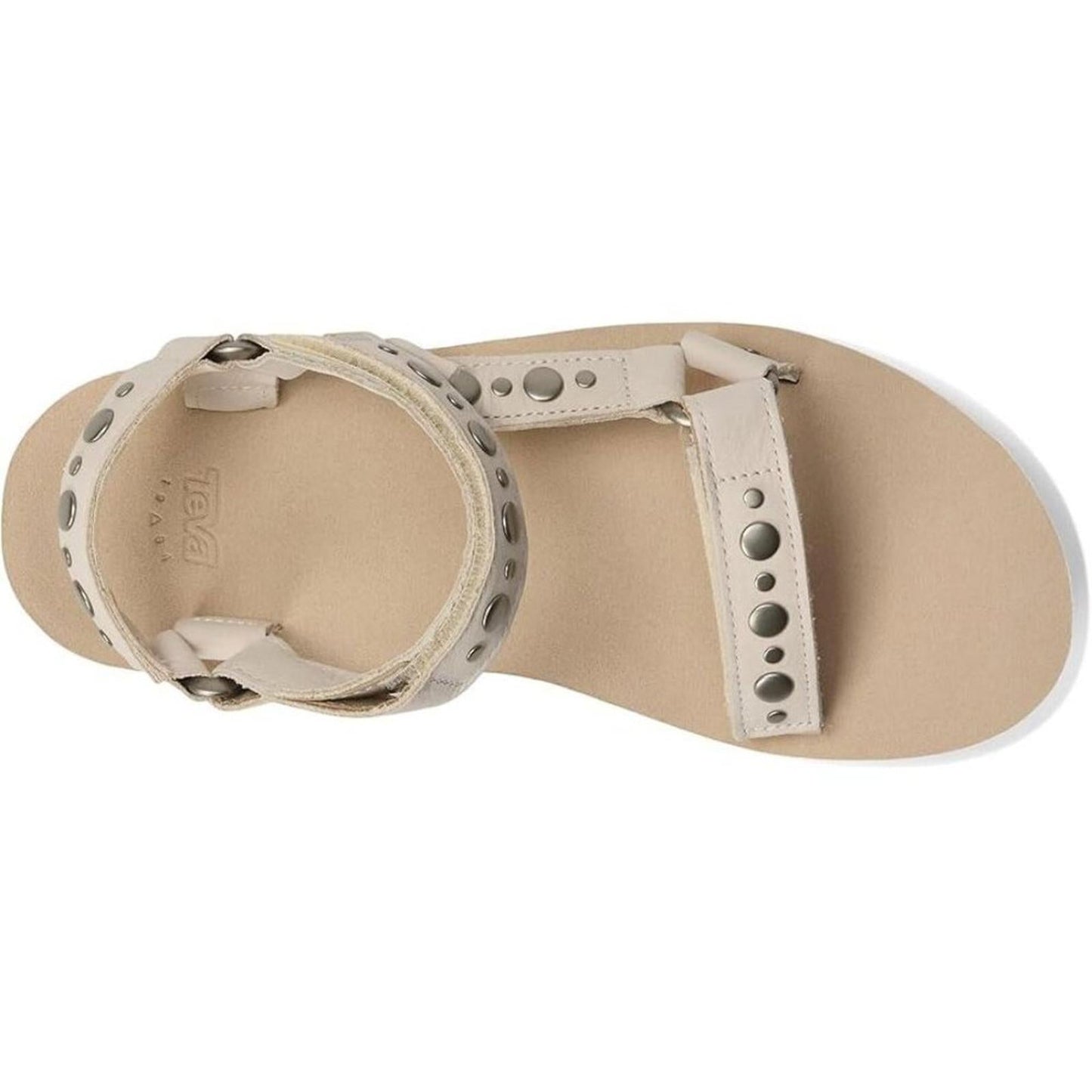 Midform Universal Coconut White Pepper Studded Strap Sandals