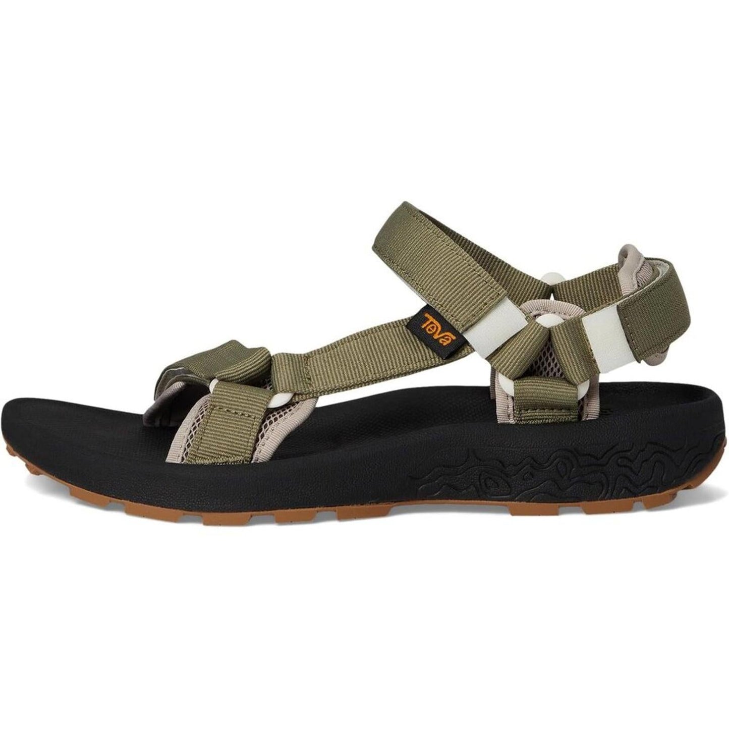 Hydratek Burnt Olive Black Strap Sandals
