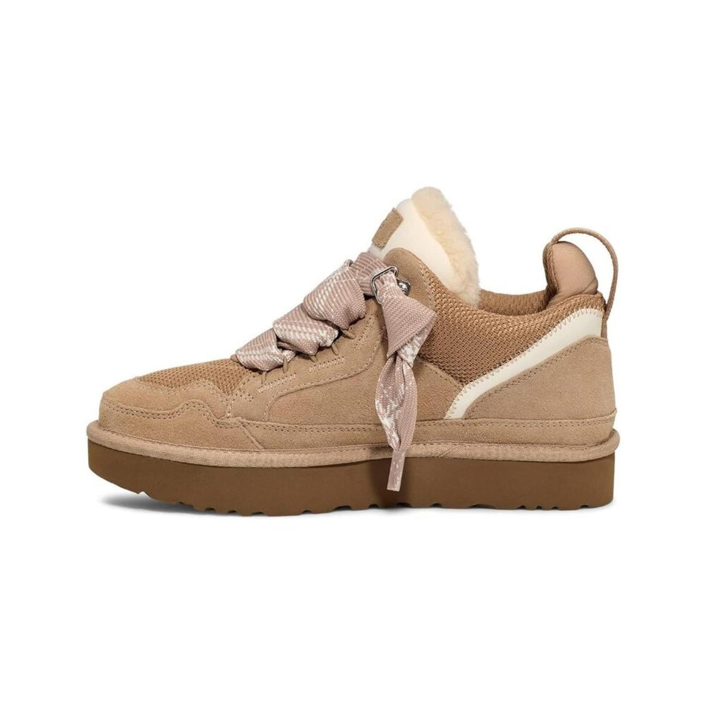 Lowmel Sand Suede Leather Lace Up Sneakers