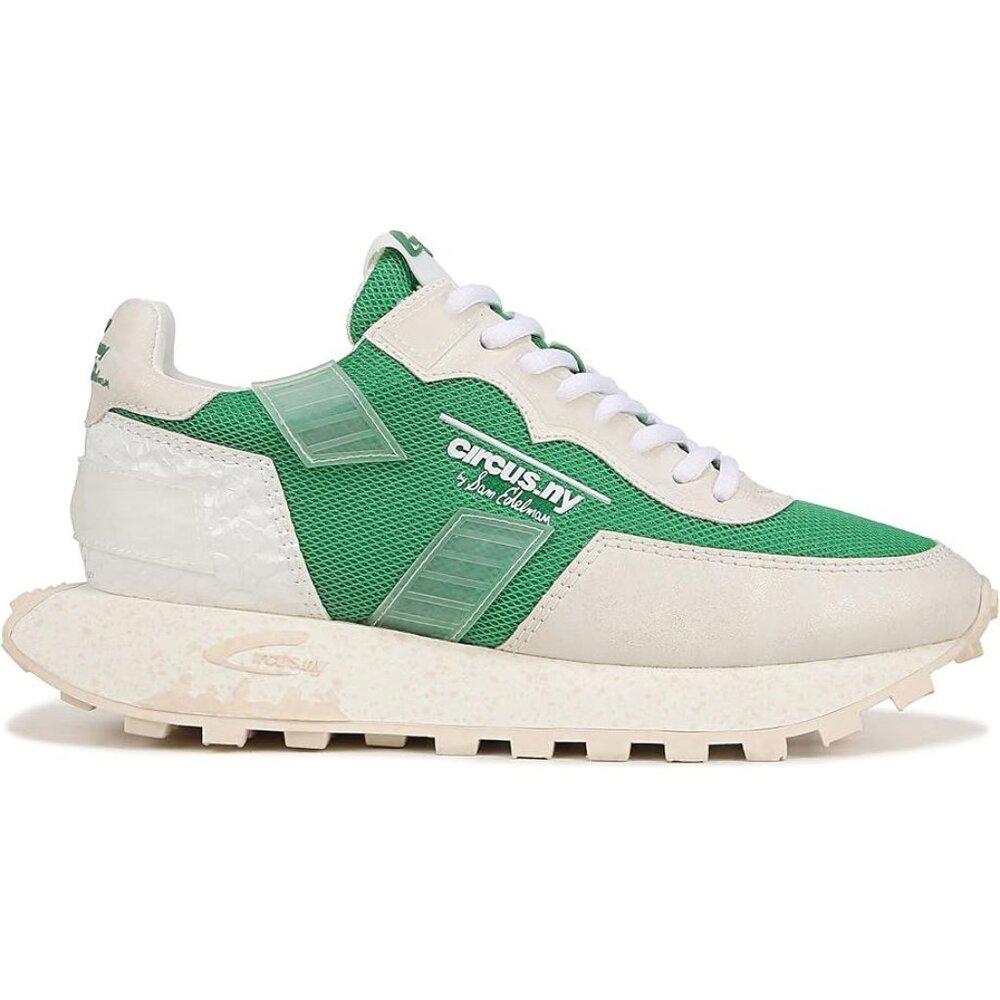 Devyn Green White Lace Up Sneakers