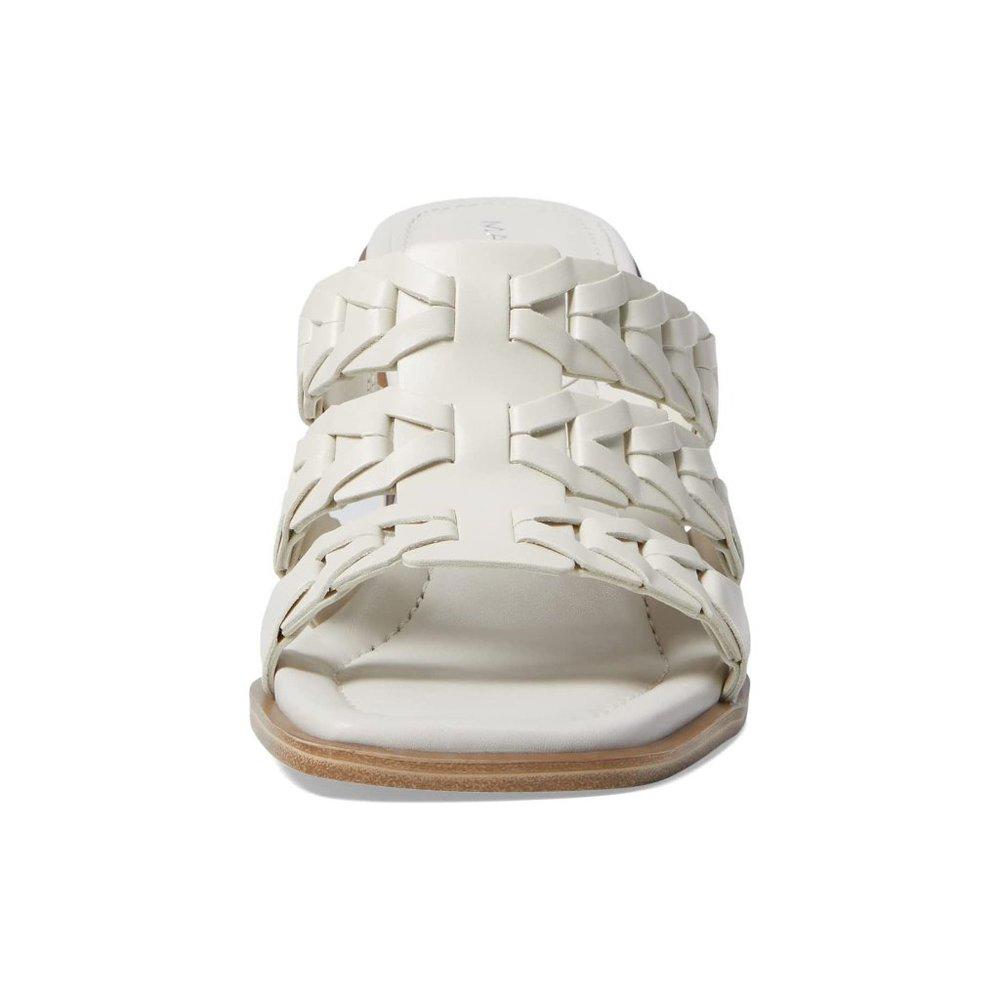 Melita Cream Textured Heeled Sandals